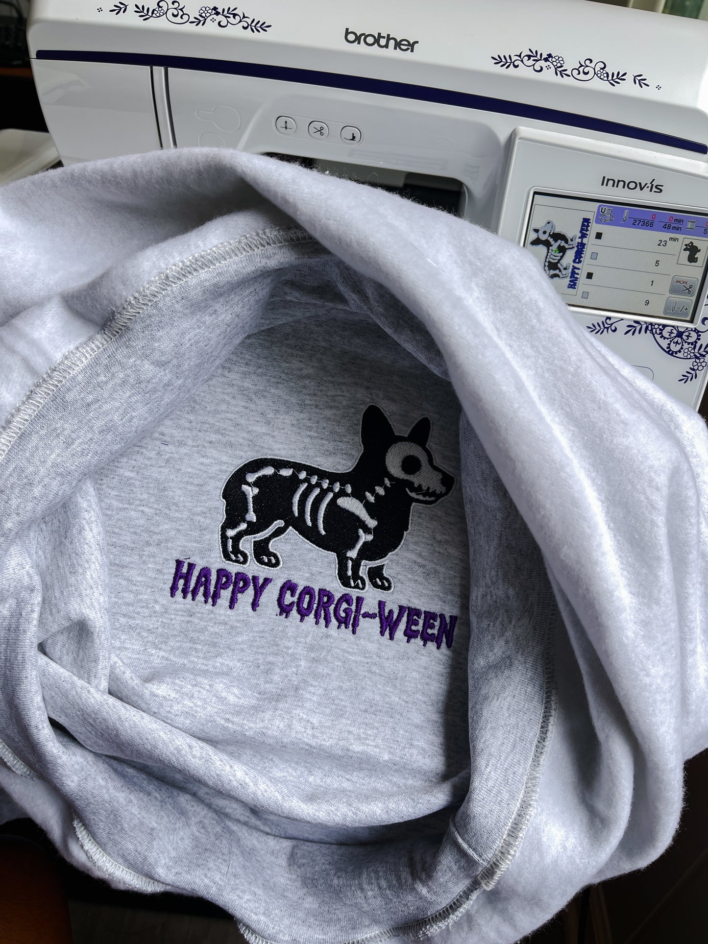 Corgiween Embroidered Crewneck