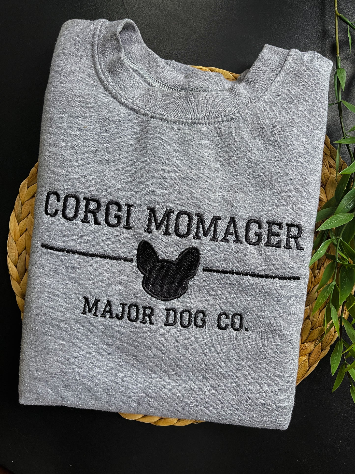 Corgi Momager Embroidered Crewneck