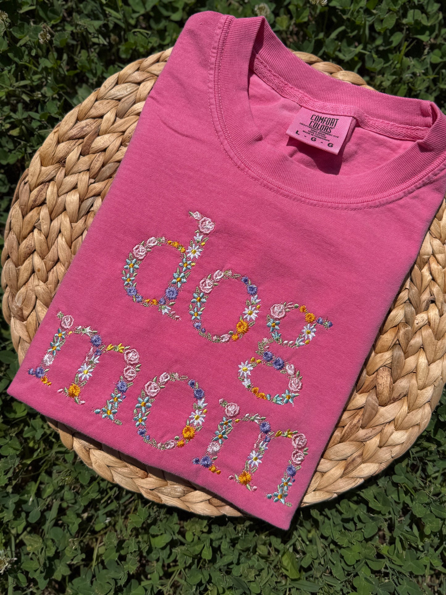 Crunchberry Floral Dog Mom T-shirt