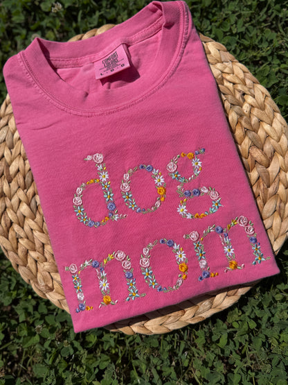 Crunchberry Floral Dog Mom T-shirt