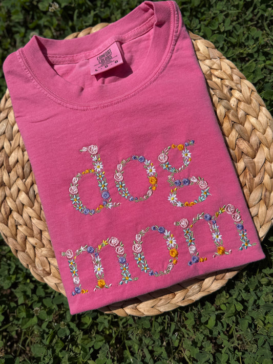 Crunchberry Floral Dog Mom T-shirt