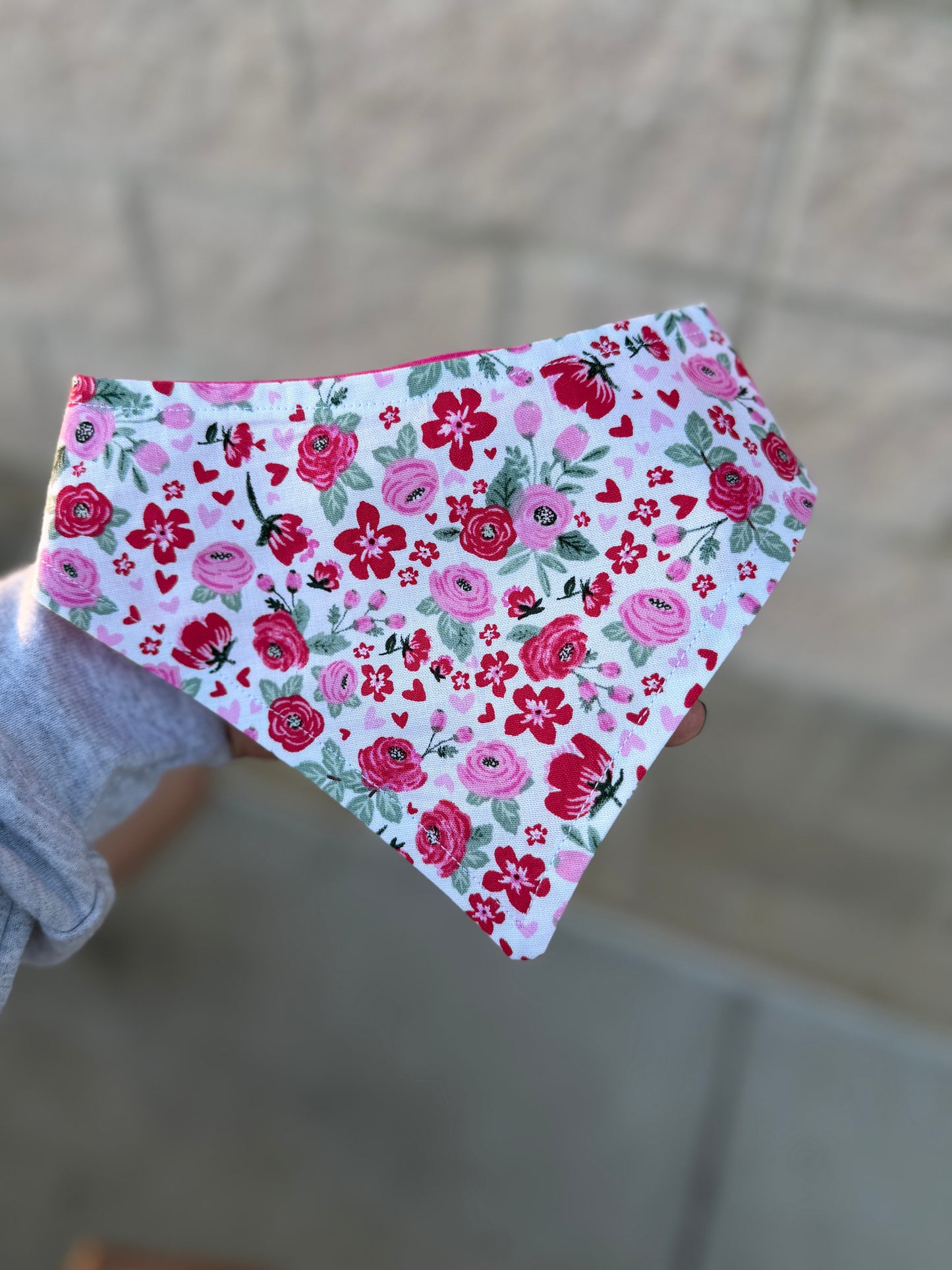 Pink Floral Dog Bandana