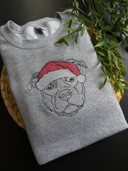 Christmas Santa Dog Crewneck