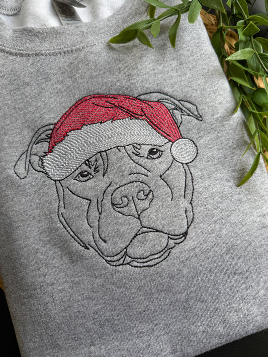 Christmas Santa Dog Crewneck