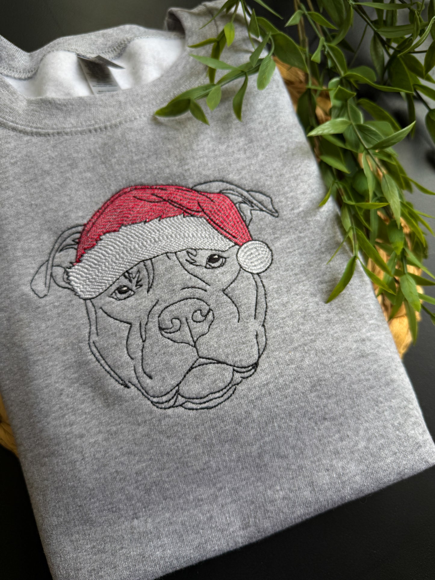 Christmas Santa Dog Crewneck