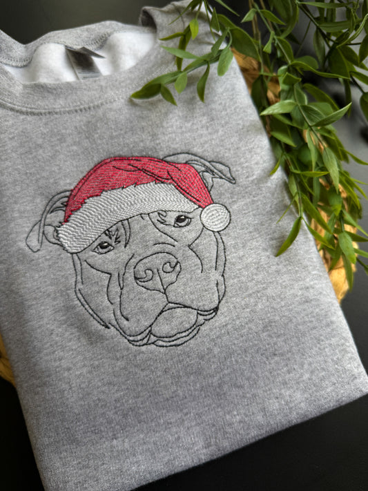 Christmas Santa Dog Crewneck