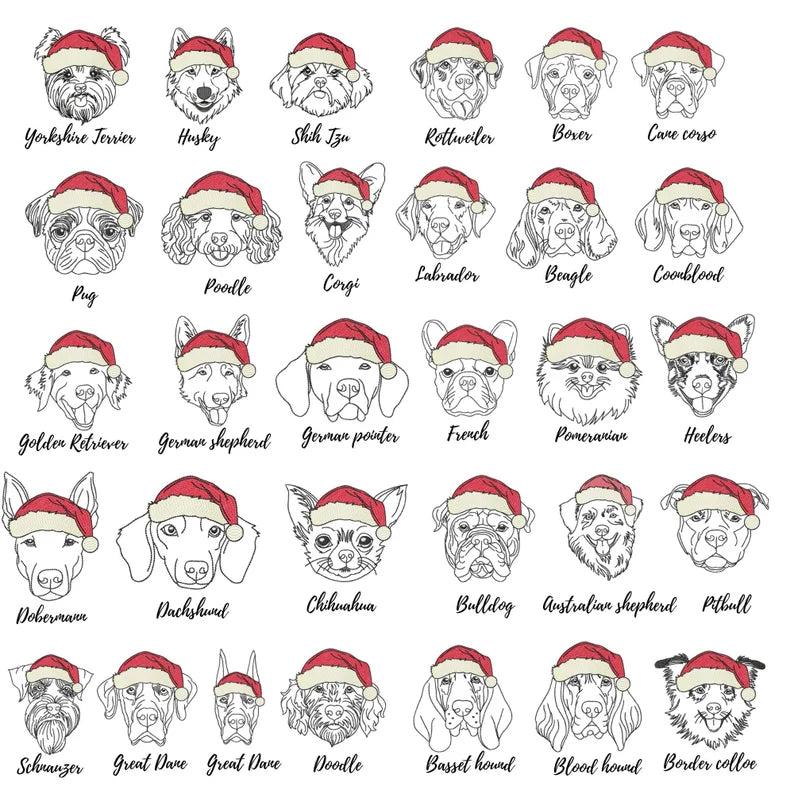 Christmas Santa Dog Crewneck