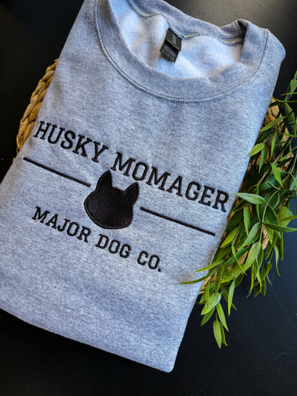 Husky Momager Embroidered Crewneck