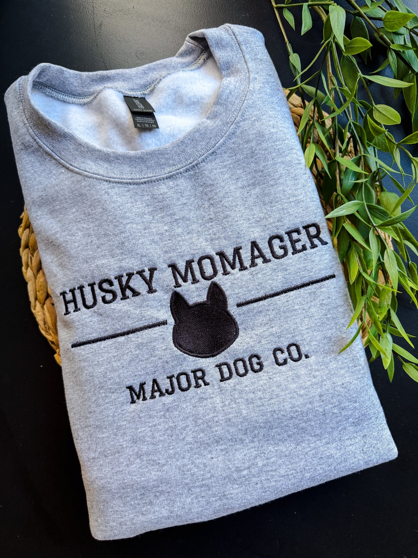 Husky Momager Embroidered Crewneck