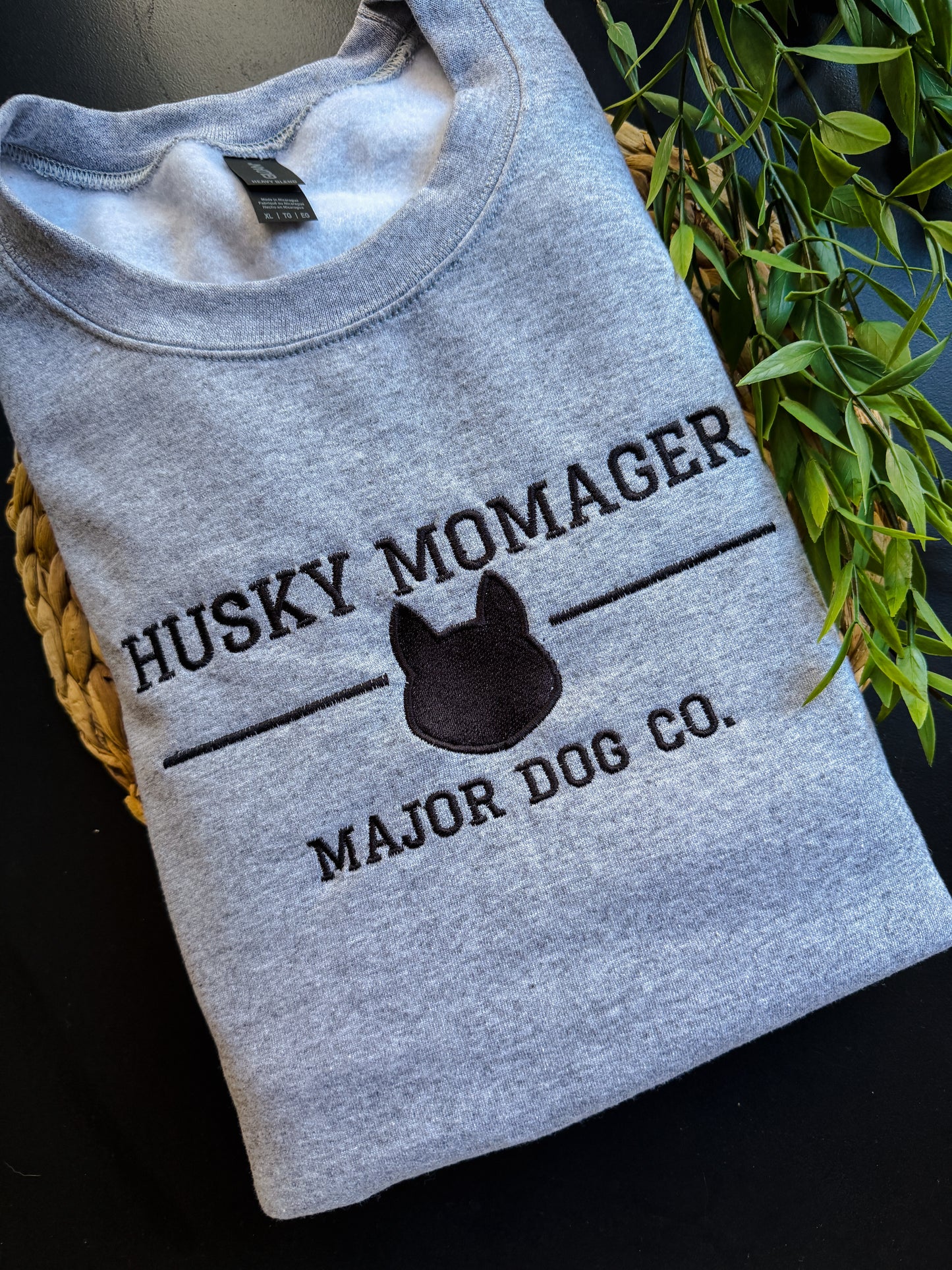 Husky Momager Embroidered Crewneck