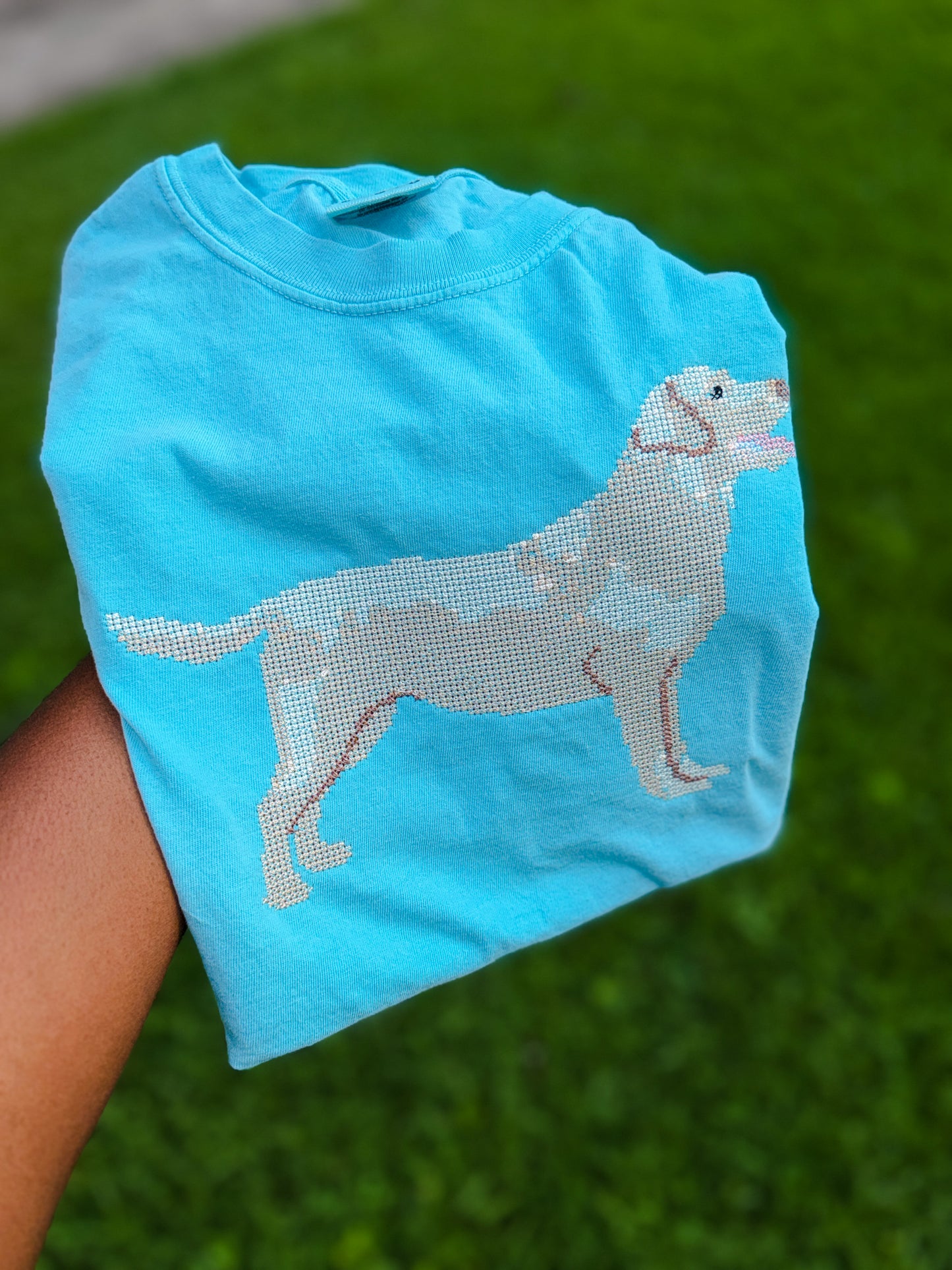 Cross Stitch Labrador T-shirt
