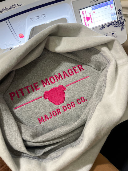 Pittie Momager Embroidered Crewneck