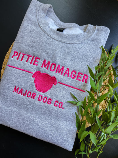 Pittie Momager Embroidered Crewneck