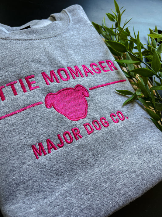 Pittie Momager Embroidered Crewneck