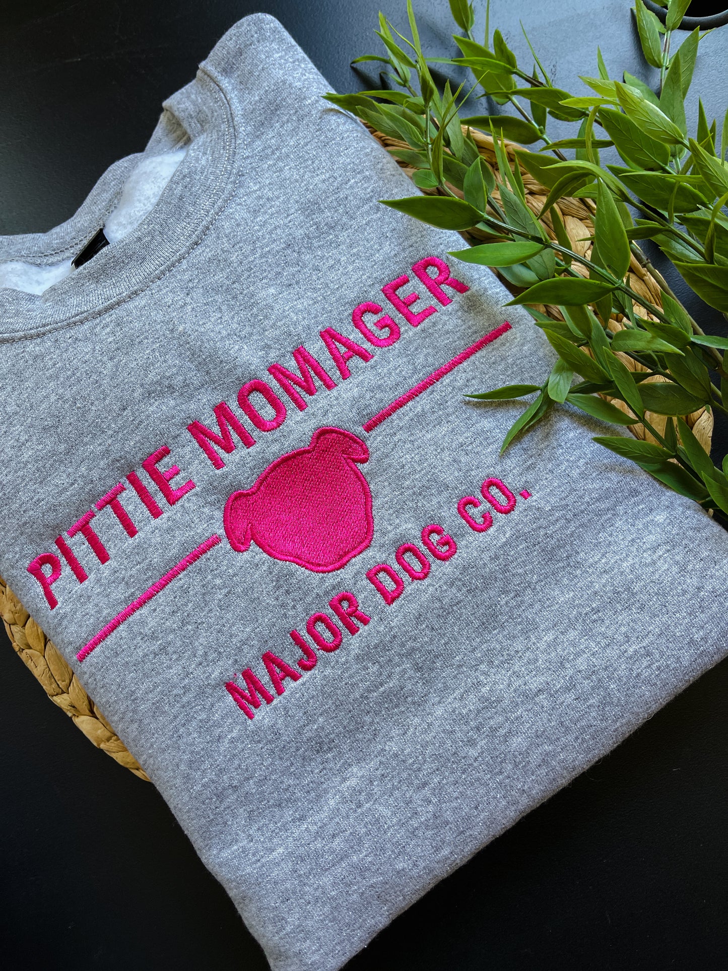 Pittie Momager Embroidered Crewneck