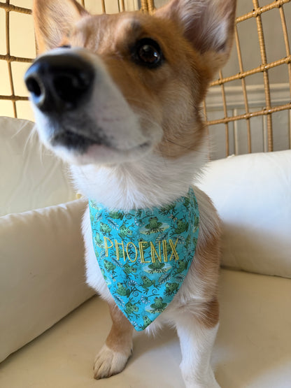 Frog Days Dog Bandana