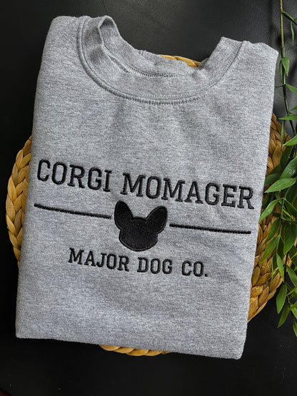Corgi Momager Embroidered Crewneck