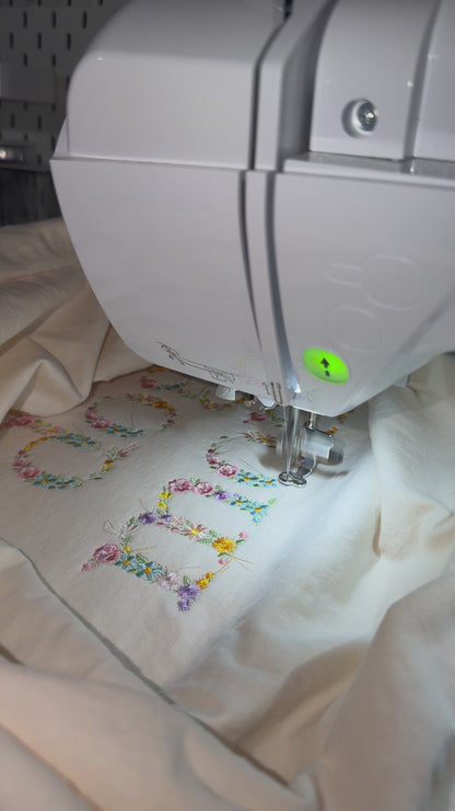 Ivory Floral Dog Mom Shirt