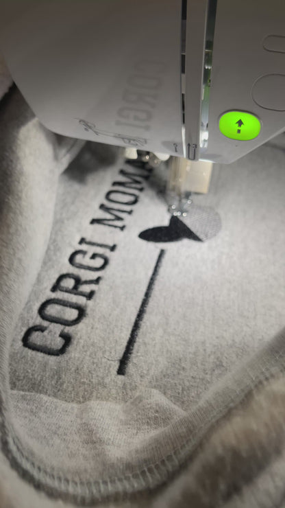 Corgi Momager Embroidered Crewneck